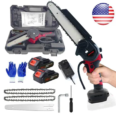 Buy 8 Inch Handheld Electric Chainsaw Cordless Chain Saw Wood Cutter Rechargeable • 59.90$