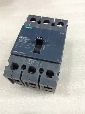 Buy CQD3100 Siemens Molded Case Circuit Breaker 3 Pole 100 Amp 277/480V 14KA NEW • 220.50$