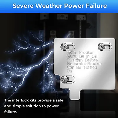 Buy Generator Interlock Kit For Eaton / Siemans / ITE 100 Amp Panels • 37.99$