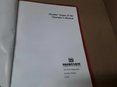 Buy Hustler Super Z HyperDrive Printed Operator's Manual Zero Turn Owner's HD Hyper • 25$