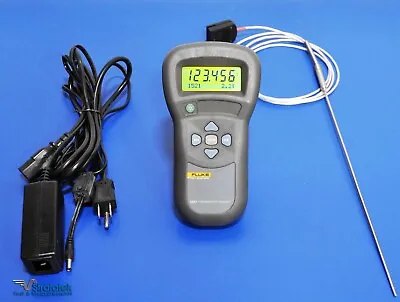 Buy Fluke 1521 Thermometer Temperature Readout With Probe 100Ω RTD 12  Calibrated • 1,349$