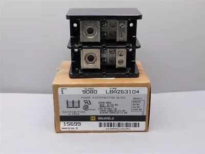 Buy Square D LBA263104 2 Pole Power Distribution Block 600V 335A New In Box • 69.99$
