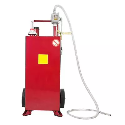 Buy 30 Gallon Gas Fuel Diesel Caddy Transfer Tank Rotary Pump Portable Red • 175.89$