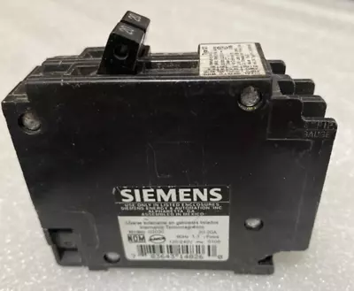 Buy SIEMENS 20/20 Amp Tandem Single-Pole Type QT Circuit Breaker 20 • 15$