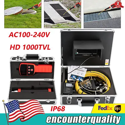 Buy 512HZ 7 Inch Monitor Sewer Camera Pipe Locator Inspection Camera & 165 FT Cable • 649.99$
