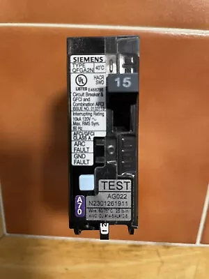 Buy SIEMENS Q115DFNP 15A Plug-On Neutral Dual Function AFCI/GFCI Circuit Breaker • 39$