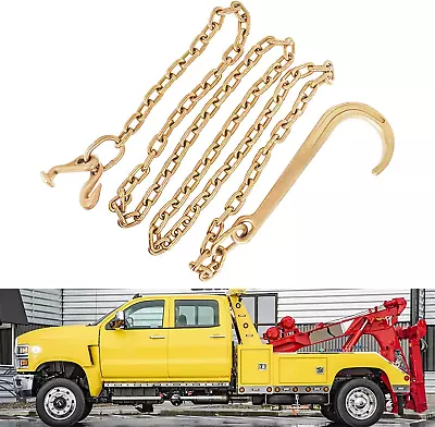 Buy 5/16In X 10 FT Grade 70 Tow Chain 15 J Hook And T Hook Mini J Hook Recovery Wrec • 86.99$