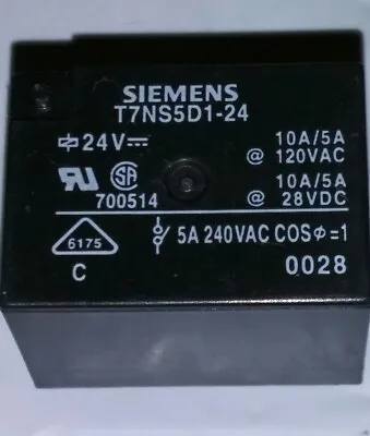 Buy Siemens T7NS5D1-24 10A 120VAC/28VDC SPDT Relay PC Board Mount • 7.99$