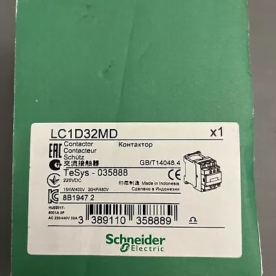 Buy SCHNEIDER ELECTRIC LC1D32MD TeSys D Contactor 3P AC-3 440 V 32 A LC1D32MD • 174.99$