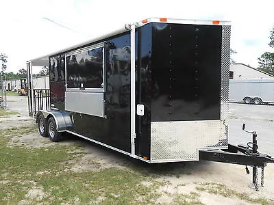 Buy NEW 7x22 7 X 22 Enclosed Concession Food Vending BBQ Porch Trailer * MUST SEE * • 26,795$