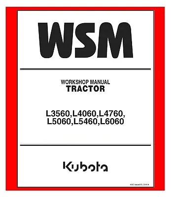 Buy L3560 L4060 L4760 L5060 L5460 L6060 Tractor Workshop Technical Repair Man Kubota • 8.23$