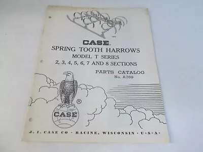 Buy Case Model T Series Spring Tooth Harrow Parts Catalog A769 • 15$