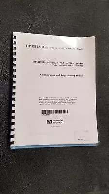 Buy HP 3582A Data Acquisition Control Unit Instruction Manual • 20$