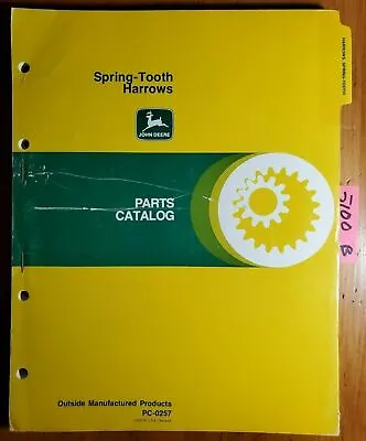 Buy John Deere Spring-Tooth Harrow Parts Catalog Manual PC-0257 2/78 • 20$