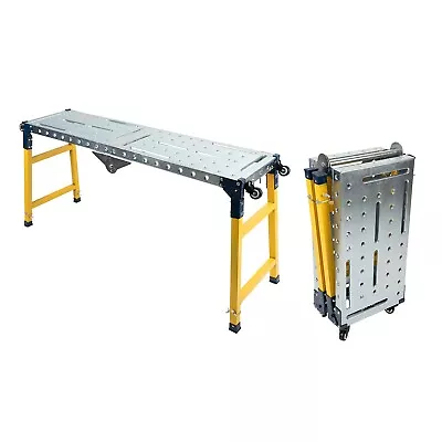 Buy Welding WorkTable With Wheels 1100 Lbs Capacity Foldable Multi-functional Bench • 159.99$