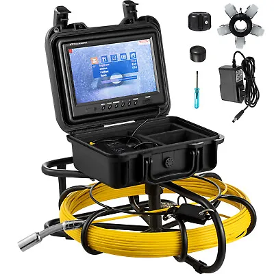 Buy VEVOR 100FT Pipe Inspection Camera HD 1200TVL Drain Sewer Camera 9  LCD Monitor • 588.99$
