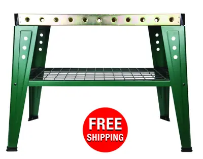 Buy 1000LB 36x16 Steel Welding Table Clamp Peg Holes Zinc Plated Weld Area Storage • 195.89$