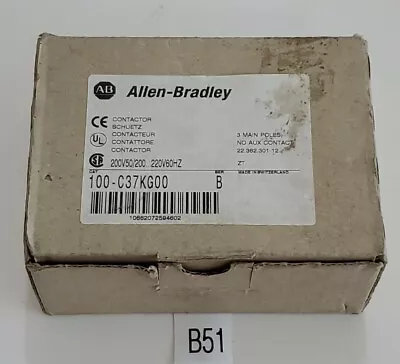 Buy *NEW* Allen Bradley Contactor 100-C37KG00 Ser B 3 Pole 600V + Warranty!  • 300$