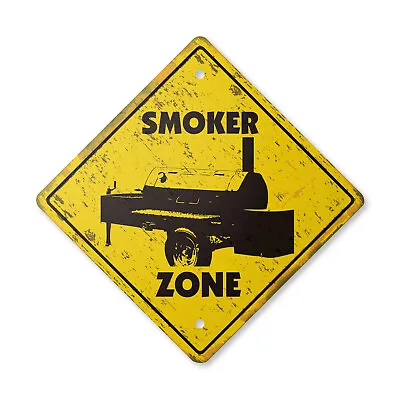 Buy Smoker Vintage Crossing Sign Xing Plastic Rustic Bbq Barbeque Grill Bar B Que Co • 21.99$