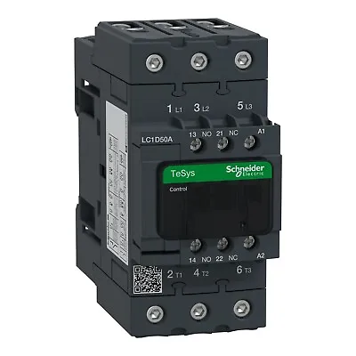 Buy Schneider Electric TeSys Deca Contactor 50A 40HP LC1D50AB7 • 79.99$