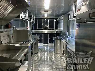 Buy New 2022 8.5x28 V-nose Enclosed Mobile Food Truck Bbq Concession Vending Trailer • 1$