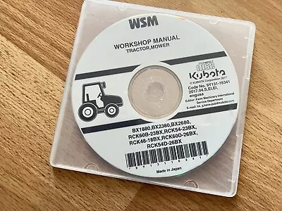 Buy Kubota BX1880 BX2380 BX2680 Tractor Mower Loader GENUINE Workshop Manual CD • 29.96$
