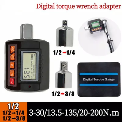 Buy 1/2 Inch 1/4 Inch 3/8 Inch Adjustable Digital Torque Meter Torque Wrench Adapter • 63.88$