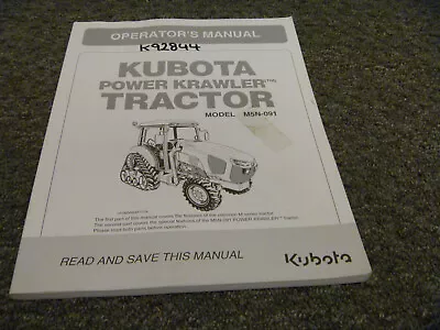 Buy Kubota M5N-091 Power Krawler Tractor User Owner Operator Maintenance Manual • 139.30$
