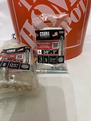 Buy Cobra Parawedge Concrete Anchor W/ Nuts & Washers 3/8  X 3  496NS Lot Of 11 • 35$
