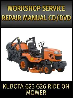 Buy Kubota G23 G26 Ride On Mower Service Repair Manual On CD • 18.95$