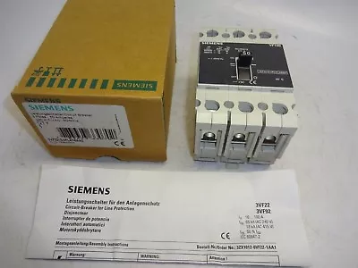 Buy Siemens 3VF2213-0FL41-0AA0 Circuit Breaker 50 Amp 240-415 Vac 3 Pole New • 20.37$