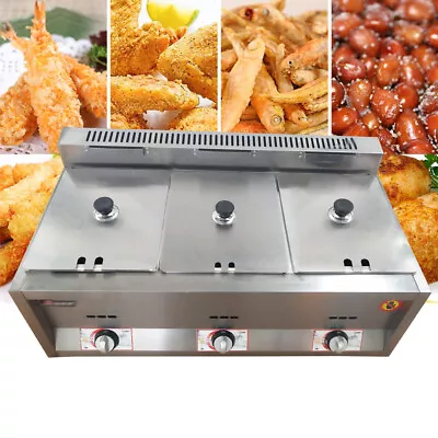 Buy 3-Pan Propane Gas Food Warmer Restaurant Tabletop Desktop Countertop Steam Table • 180.50$