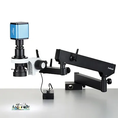 Buy Amscope 0.7X-5X Zoom LED Microscope W Articulating Arm + 1080P HDMI Camera • 1,413.99$