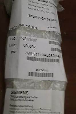 Buy Siemens 3WL9111-0AL08-0AA0  Circuit Breaker ACCESSORY • 26.99$
