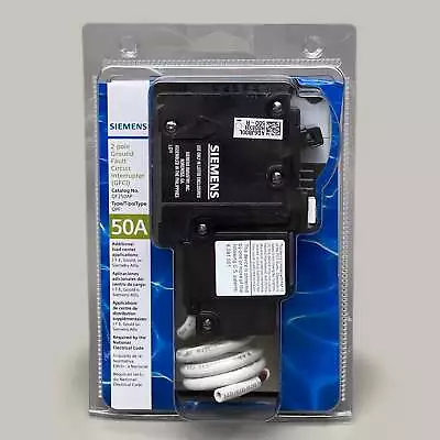 Buy SIEMENS 50-Amp Ground Fault Circuit Interrupter 2 Pole 120/240V QF250AP (New) • 70.40$