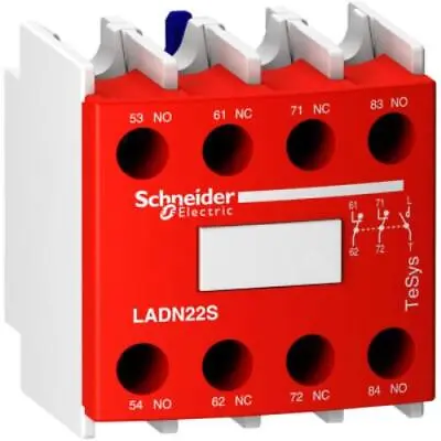 Buy SCHNEIDER ELECTRIC LADN22S Auxiliary Contact Block,2NO+2NC,Screw Term,TeSys Deca • 59.16$