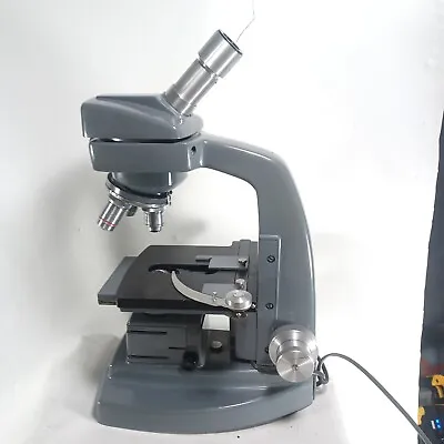 Buy Vintage Bausch & Lomb Microscope With Eyepiece Working Lamp 10/43/97 Magnifiers • 99.80$