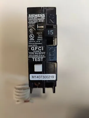 Buy Siemens QF115 GFCI 120V 1 POLE Circuit Breaker • 35.10$