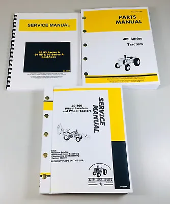 Buy Service Manual Parts Catalog John Deere 400 Jd400 Wheel Tractor Loader Backhoe • 88.97$