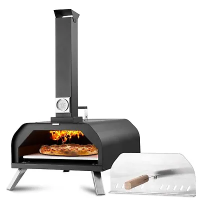 Buy 13” Portable Wood And Gas Fired Pizza Oven With Pizza Stone, Outdoor Pizza Oven • 199.99$