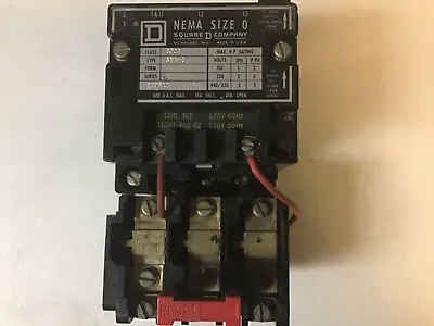Buy Square D 8536 SBG2 Size 0 Motor Starter With 120 Volt Coil • 40$