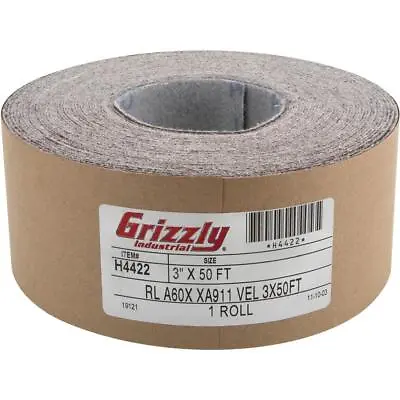 Buy Grizzly H4422 3  X 50' A/O Sanding Roll 60 Grit, H&L • 88.95$