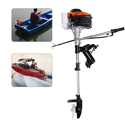 Buy Heavy Duty Outboard Motor Fishing Boat Engine Air Cooling System 4 Stroke 4 HP • 233.12$