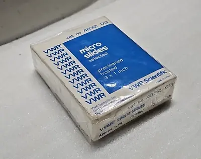 Buy 72-Pack VWR 48312-013 Precleaned Frosted Micro Slides | 3 X 1  | Thickness 1.2mm • 15.99$