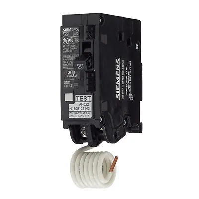 Buy QF120A - Siemens 20 Amp Single Pole GFCI Circuit Breaker • 44.92$