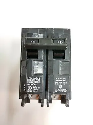 Buy Siemens Q270 2-Pole 70-Amp 120/240V Plug-In Circuit Breaker • 54.99$