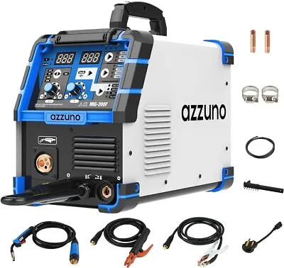 Buy AZZUNO 200A MIG Welder,110V/220V Dual Voltage Multiprocess Welder,Gas Gasless • 229.99$