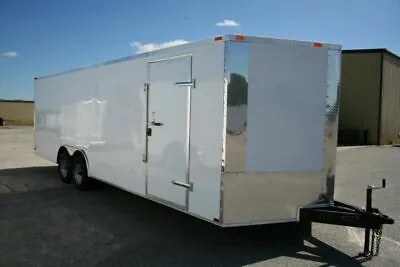 Buy NEW 8.5 X 24 8.5X24 Enclosed Carhauler Trailer W/ V-Nose, MUST SEE ! ! ! • 7,995$