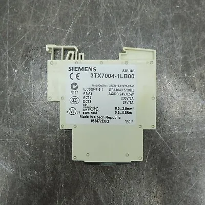 Buy Siemens 3TX7004-1LB00 Relay Coupler 24VAC/DC Screw Terminal  • 15.99$