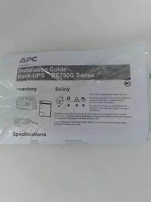 Buy SCHNEIDER ELECTRIC BE750G - Installation Guide & Connection Cables ONLY- New  • 9$